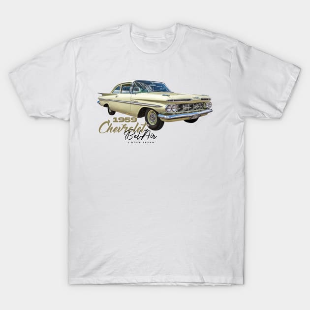 1959 Chevrolet Bel Air 2 Door Sedan T-Shirt by Gestalt Imagery